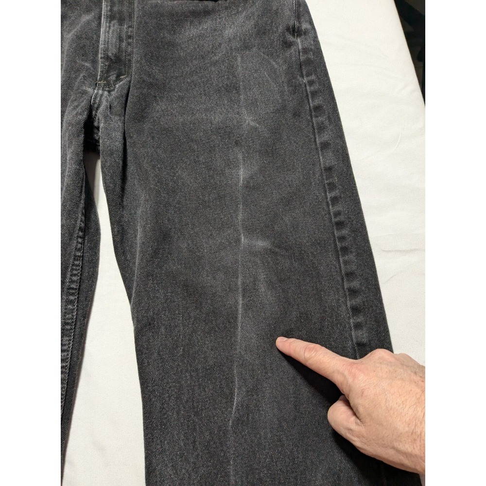 VTG Y2K LEVIS 505 REGULAR FIT - Men 38X30 Black Denim Jeans - Picture 5 of 16